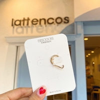 lattencos | パール イヤーカフ韓国 ファッション アクセサリー ジュエリー イヤーカフ サークル リング ラウンド パール シルバー ゴールド 上品 フェミニン カジュアル lattencos ラテアンドコス