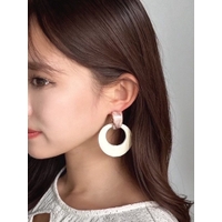 ピアス ホワイト/白色系（レディース） - ファッション通販