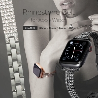 Miranda  | Apple Watch ラインストーン4列ベルト アップルウォッチ 専用ベルト ベルト series 1 2 3 4 5 6 38mm 40mm 42mm 44mm バンド 時計 腕時計 替えベルト サイズ調整 ウォッチバンド レディース