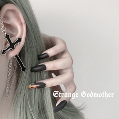 D Decorative デコラティブ でこらてぃぶ  | BIGクロス ロングチェーン ピアス 片耳用