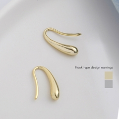 L Love Berry　ラブベリー　ﾗﾌﾞﾍﾞﾘｰ | フック型デザインピアス　アクセサリー アクセ ピアス シンプル 小さい ミニ カジュアル デザイン 個性 かわいい フック型 しずく モチーフ かわいい 春 夏 秋 冬 シルバー ゴールド ニュアンス 韓国ファッション ぽってり ドロップ シック オフィスカジュアル オケージョン