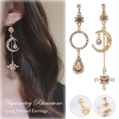 M miniministore ミニミニストア ﾐﾆﾐﾆｽﾄｱ ミニミニ みにみにすとあ | 揺れる イヤリング 大ぶりピアス レディース ロングピアス キラキラ アシンメトリー