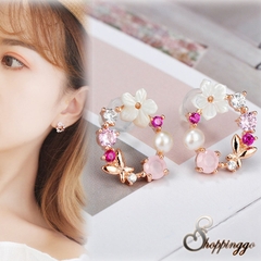 S shoppinggo ショッピングゴー しょっぴんぐごー | ピアスレディース スタッドピアス 大ぶり モチーフピアス 花 可愛い イヤリング 人気アクセサリー