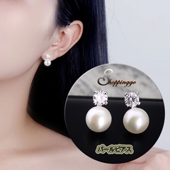 S shoppinggo ショッピングゴー しょっぴんぐごー | ピアス パール スタッドピアス パールピアス 直結ピアス シンプル 結婚式 おしゃれ　オフィス イヤリング レディース 人気アクセサリー