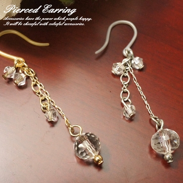 耳元で揺れるカッティングビーズが可愛い樹脂フックピアス アクセサリー 品番 Yuka Yukatanゆかたんのレディースファッション通販 Shoplist ショップリスト