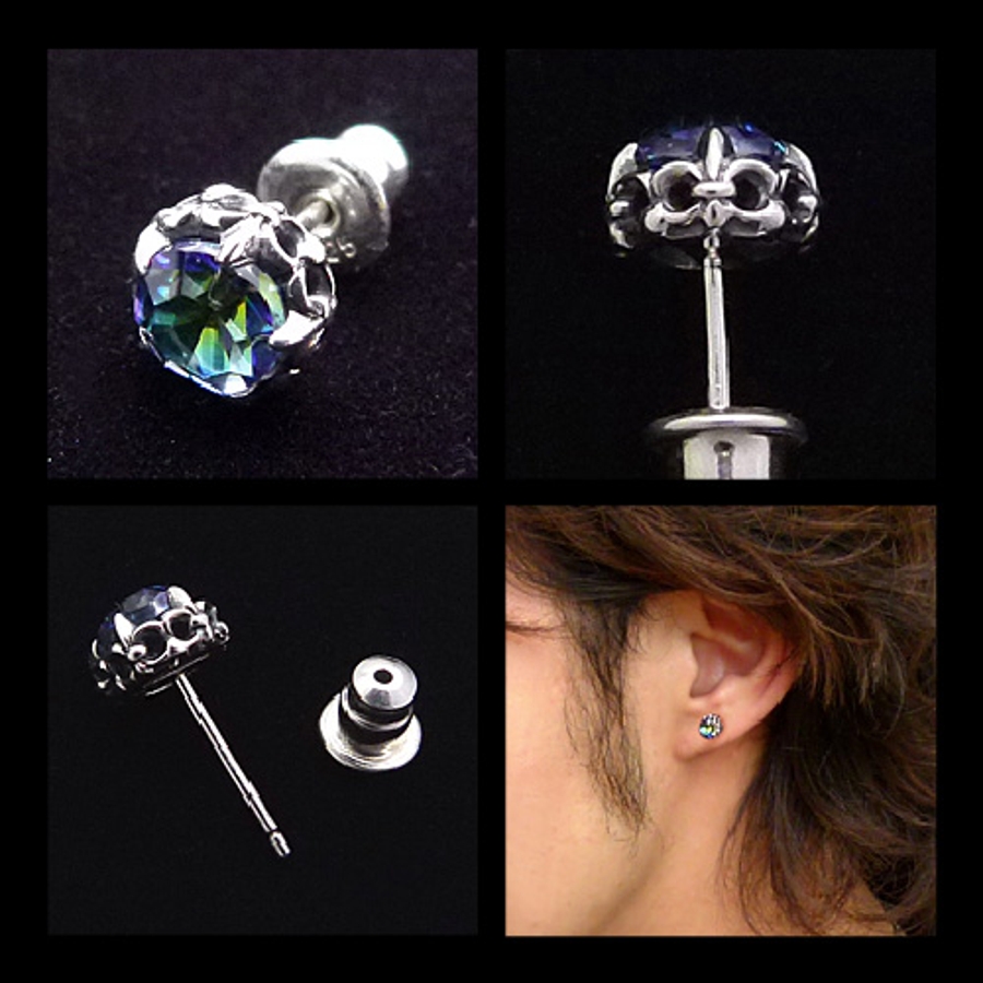 ◇pi0401○バラ売り 5つのフレアで抱えた虹色の輝き！[品番