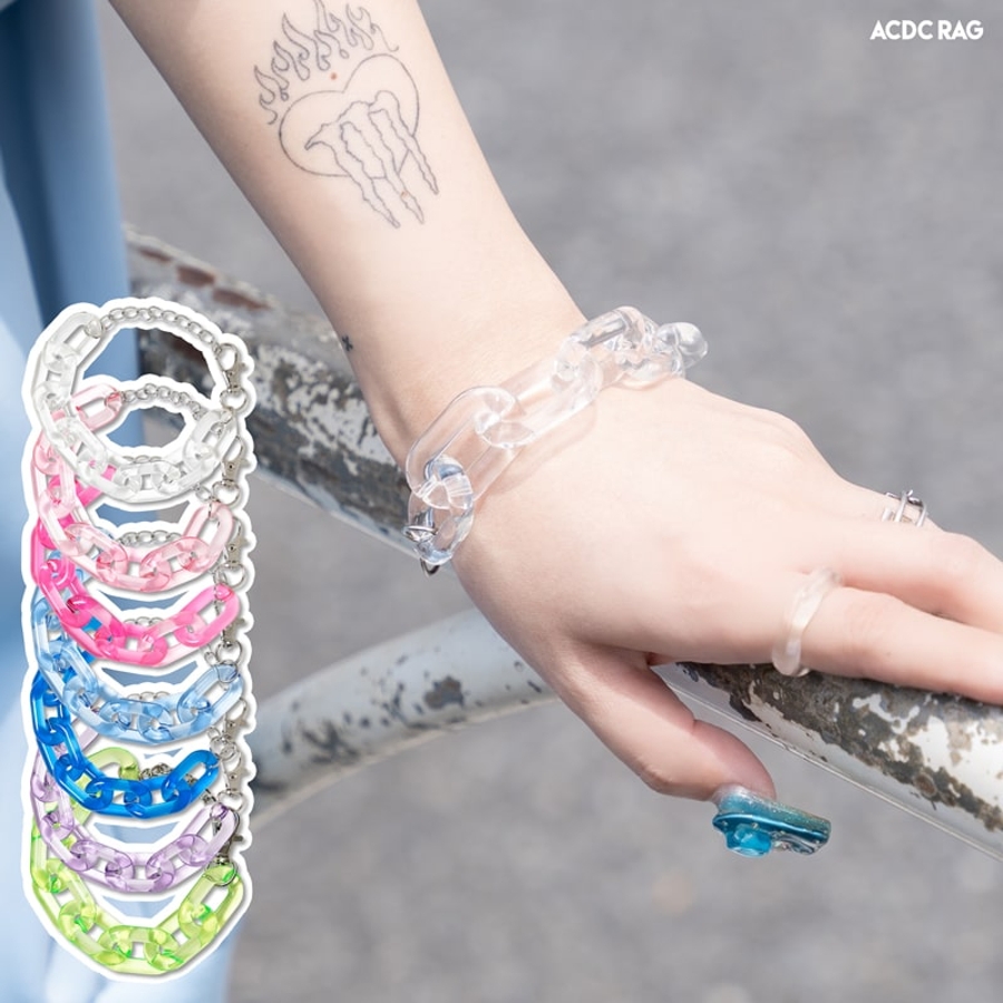 アンカーチェーンブレスレット 幅6mm シルバー ステンレス
