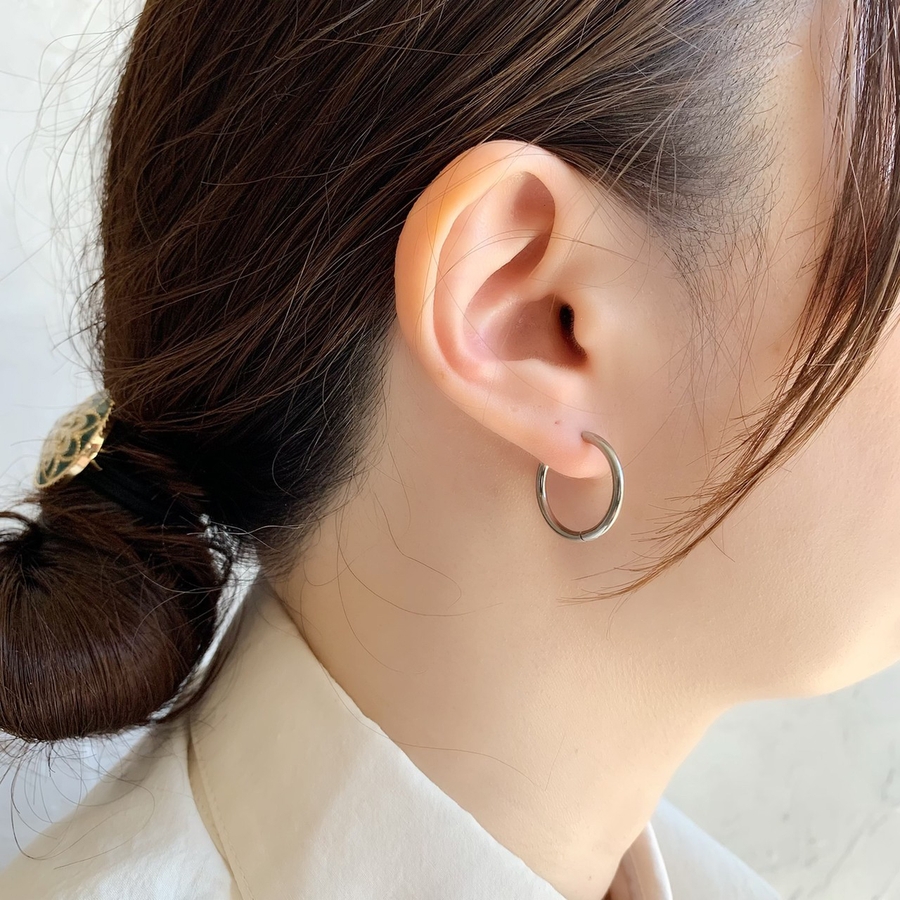 【ゴールド】Round Hoop Pierce[品番：FEUW0001237]｜feu