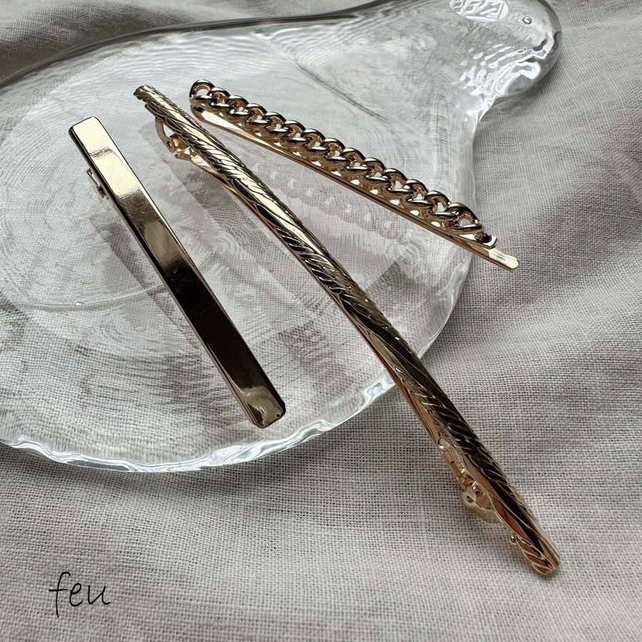 3セットヘアーアクセサリー ピン バレッタ[品番:FEUW0001849 3セットヘアーアクセサリー ピン バレッタ[品番:FEUW0001849