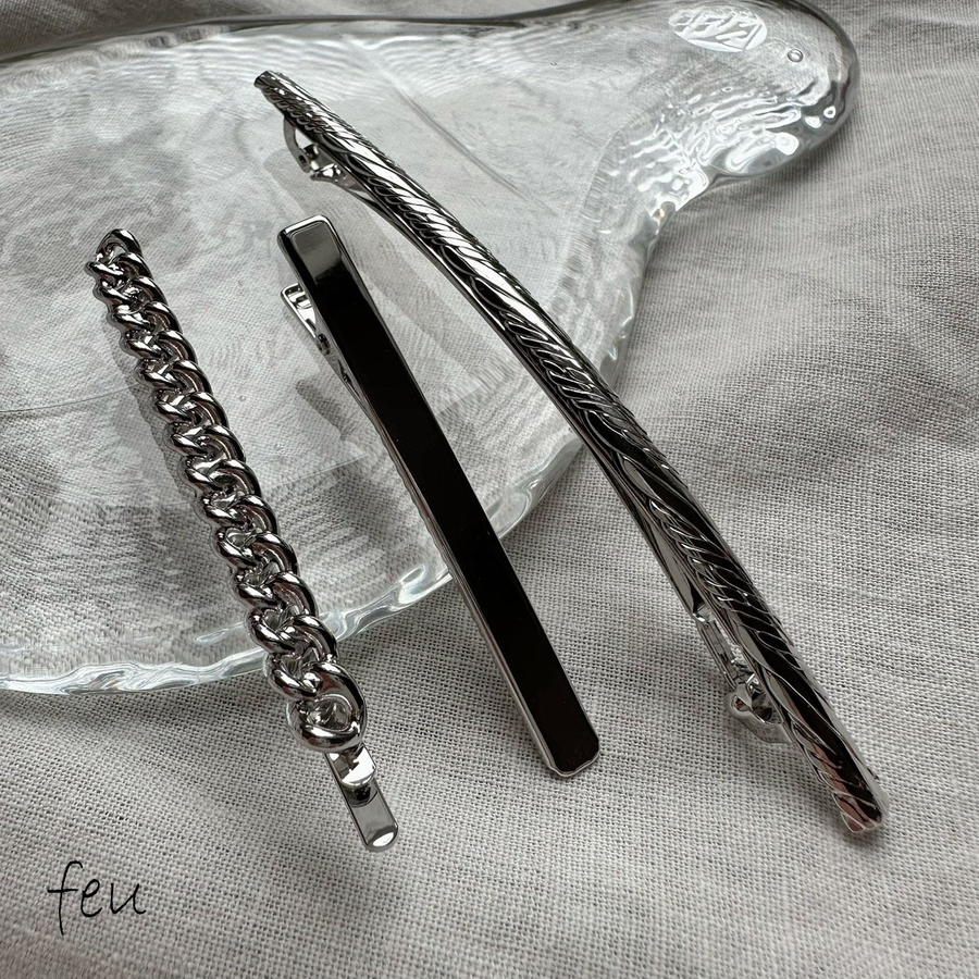 3セットヘアーアクセサリー ピン バレッタ[品番：FEUW0001849