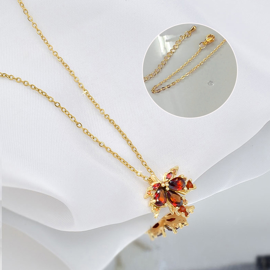 ネックレス 紅葉モチーフ アクセサリー楓[品番：AGCW0003533
