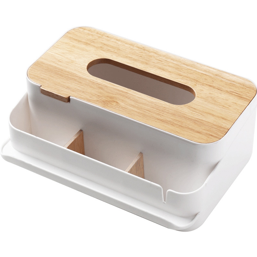小物入れ付き ティッシュケース ペーパータオル[品番 小物入れ付き ティッシュケース ペーパータオル[品番
