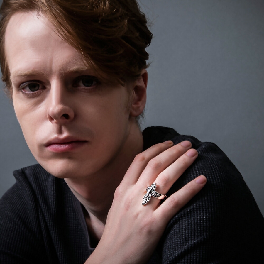 アルテミスクラシック/レイヤードクロスリング シルバーリング/15号