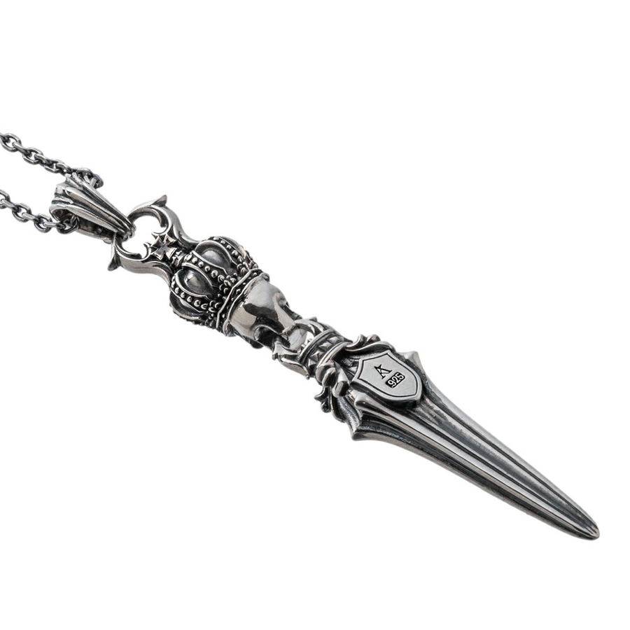 アルテミスキングス スカルクラウンダガーペンダント 50cmチェーン付