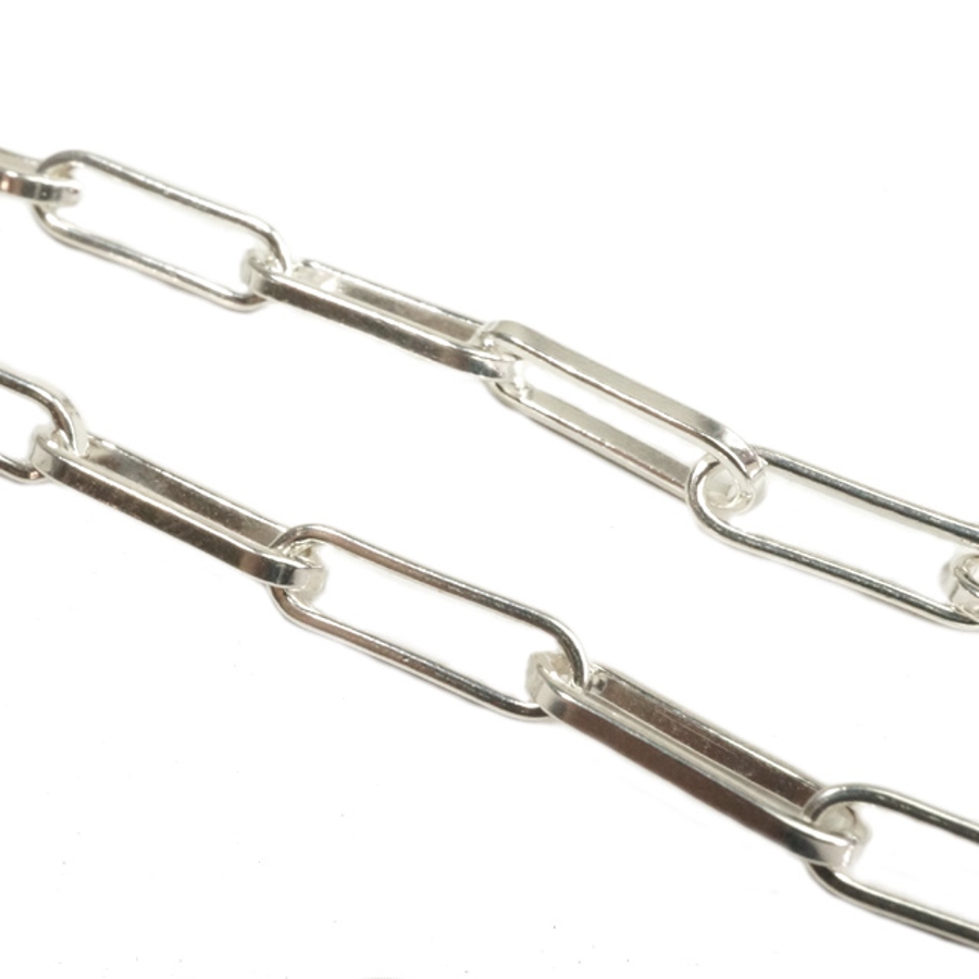 シルバー 925 ブレスレット アズキチェーン スクエアチェーン 20cm laplateriashu_43064