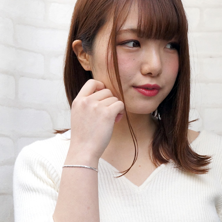 シルバー925 スエッジチェーンブレスレット アズキタイプスエッジ[品番