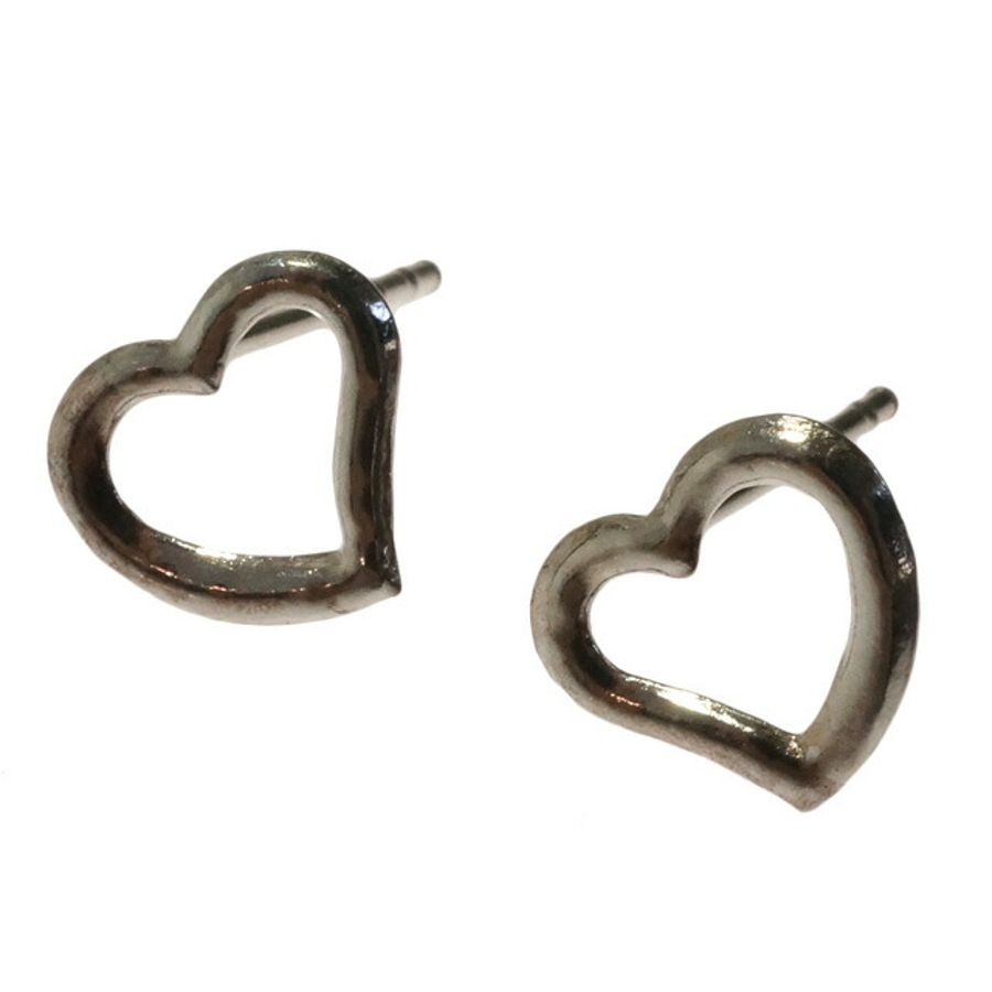 シルバーピアス スタッドピアス オープンハート[品番：YUKA0008138