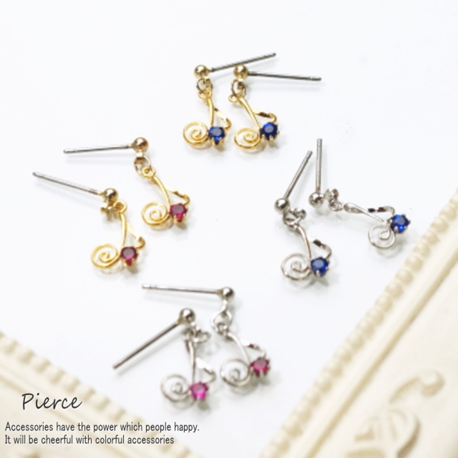 レディースピアス スタッドピアス 音符[品番：YUKA0004842]｜YUKATAN