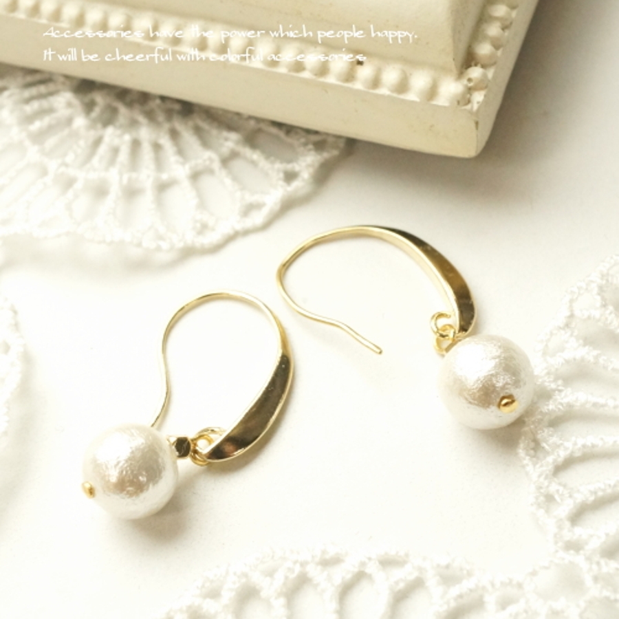 フックピアス レディースピアス コットンパール 品番 Yuka Yukatanゆかたんのレディースファッション通販 Shoplist ショップリスト