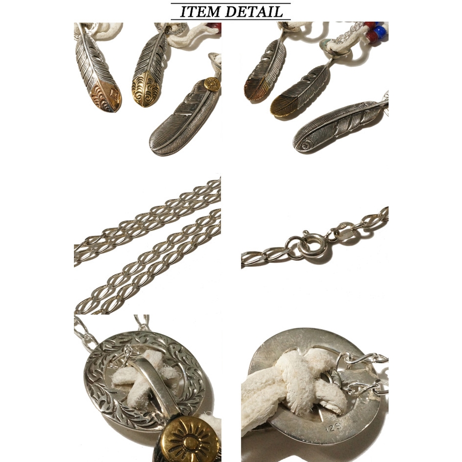 シルバー925 ネイティブアメリカンネックレス フェザー[品番