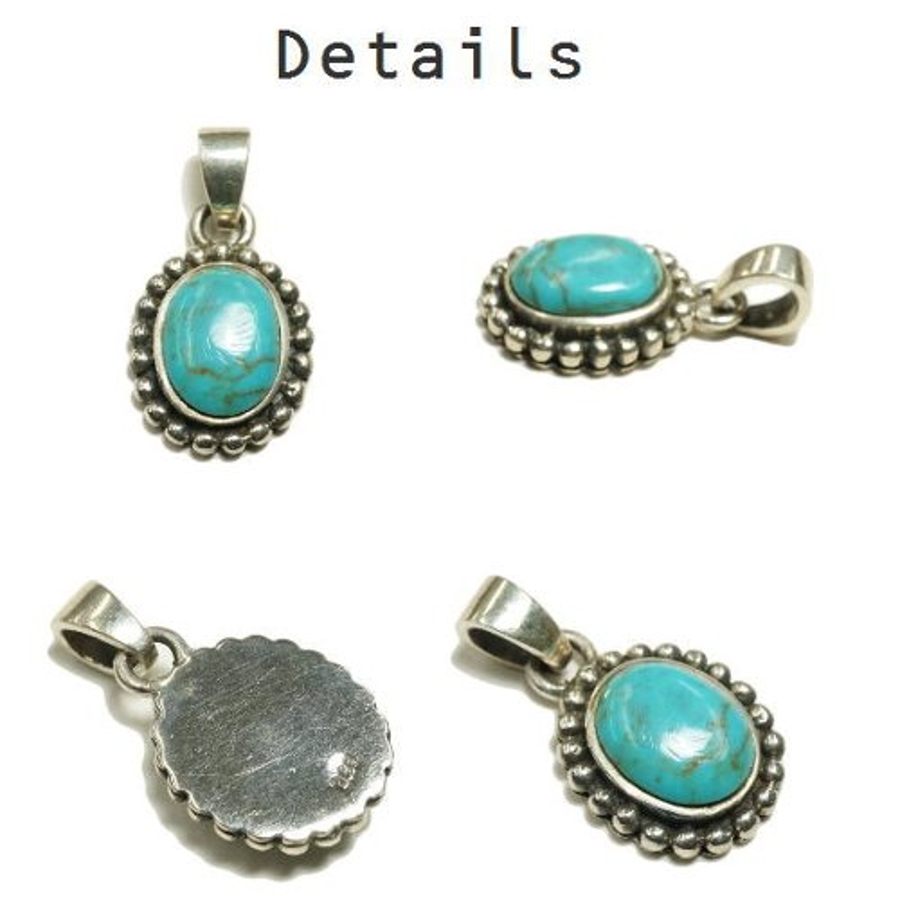 シルバー製花形ペンダント 青色の石 シルバー製花形ペンダント 青色の石 ネックレス・ペンダント