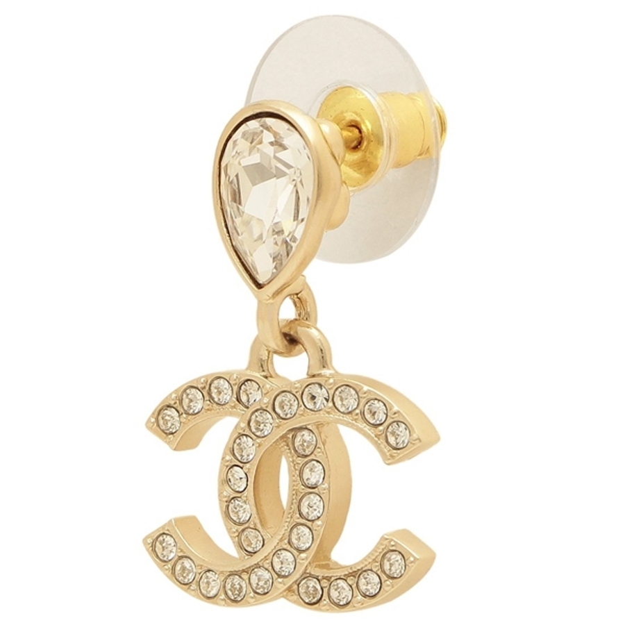 ☆CHANEL☆ココマーク☆小さめ☆ピアス☆039☆ CHANEL シャネル ミニピアス ココマーク ラインストーン