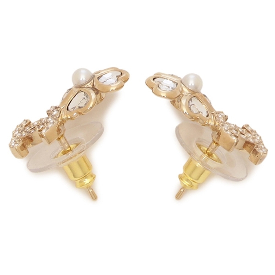 【SNKL】CHANEL シャネル クローバー ピアス CHANEL シャネル ココマーク クローバー ピアス メタル ラインストーン