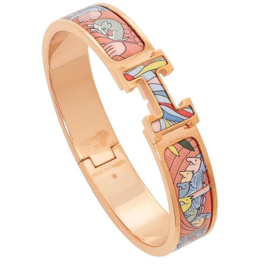 箱付き 読みとれ HERMES エルメス レザー ブレスレット バングル