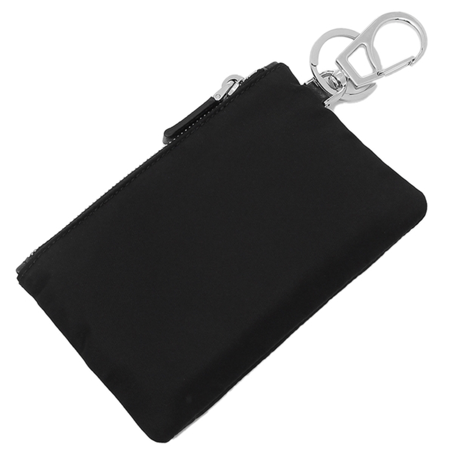 新作 新型金具 美品 PRADA プラダ キーリング付 キーケース 黒
