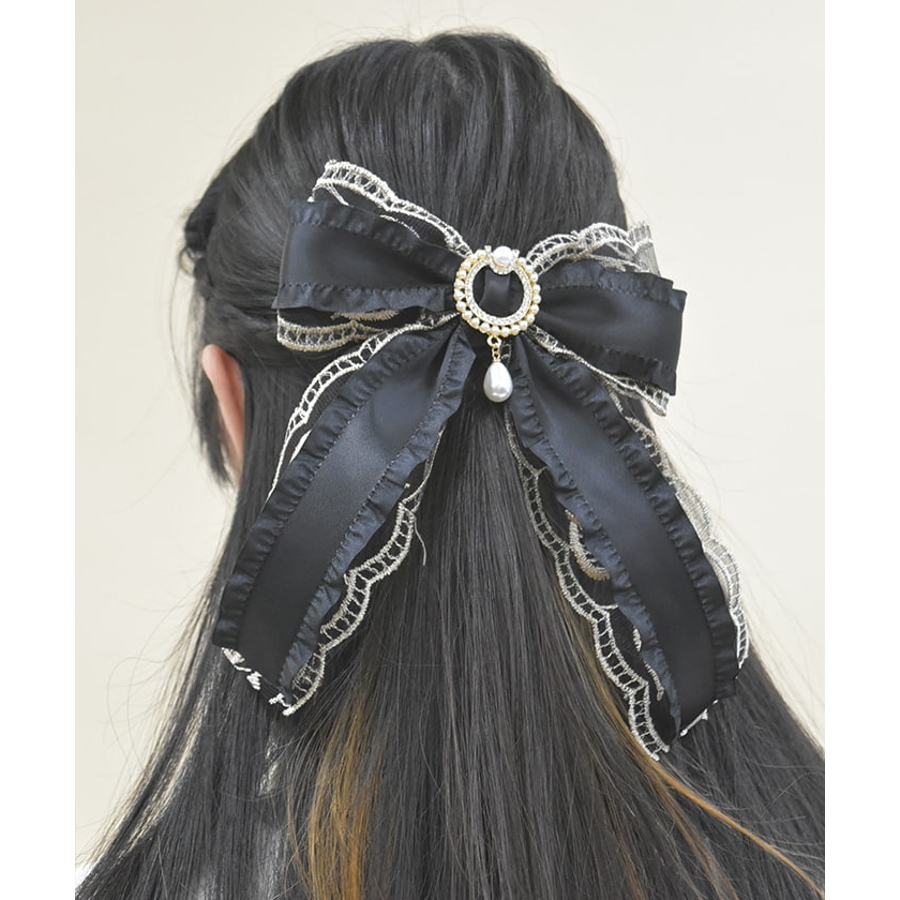 ビジューリボンバレッタ[品番：IGAW0005725]｜axes femme（アクシーズ