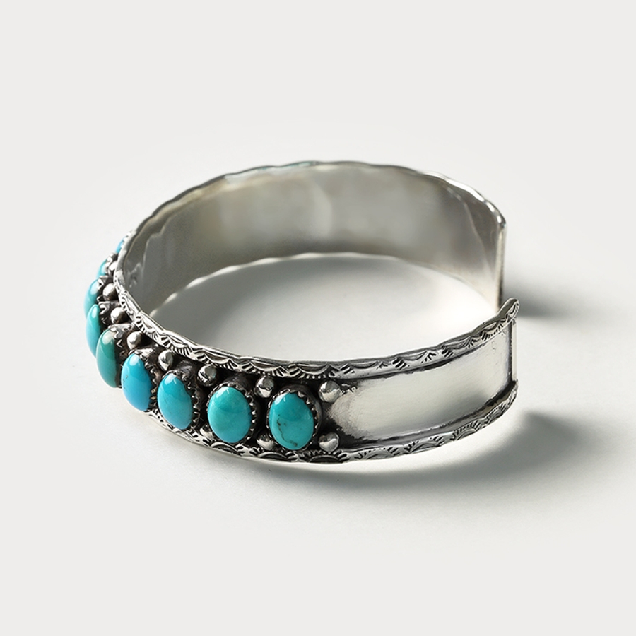 再入荷】《Indian Jewerly》フェザーデザイン ターコイズ