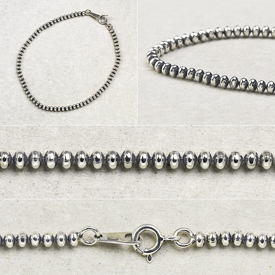 オーバルボールチェーンブレスレットシルバーアクセサリーブレスレット