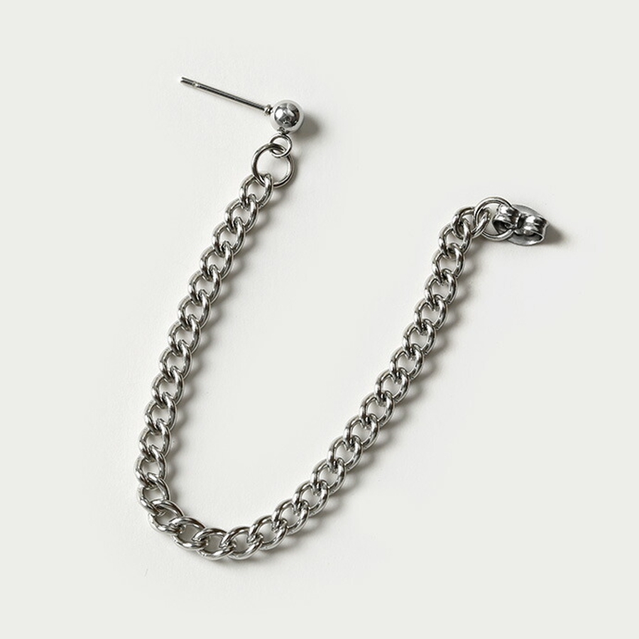 希少/近年モデル✨ジバンシー ピアス 4G チェーン ドロップ シルバー 2