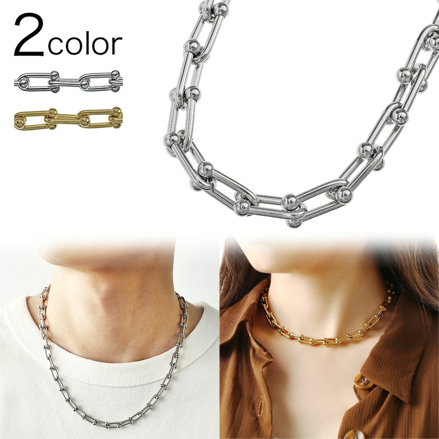 Uチェーンリンクネックレス