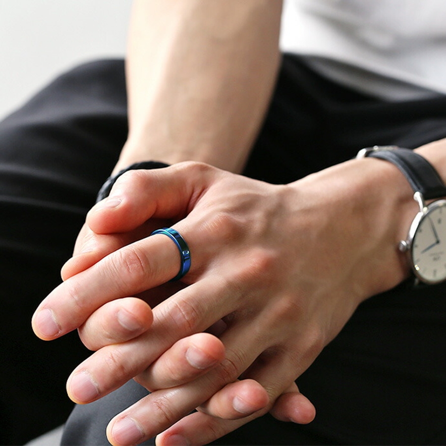 セミブラックオパールシルバーリングアールデコ フィリグリー