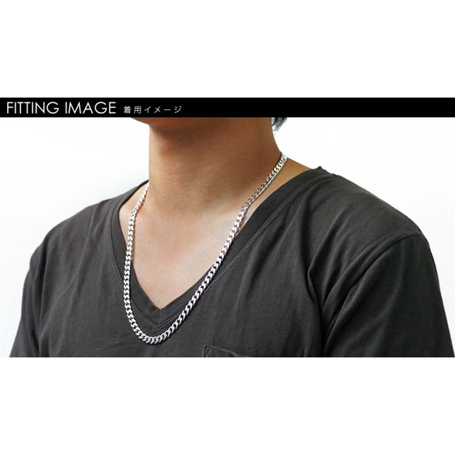 太め6.5mm6面カット喜平ネックレスチェーン60cmBinichビニッチ[品番