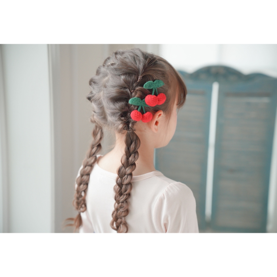 さくらんぼヘアクリップ 2個セット ベビー[品番：CATK0003500