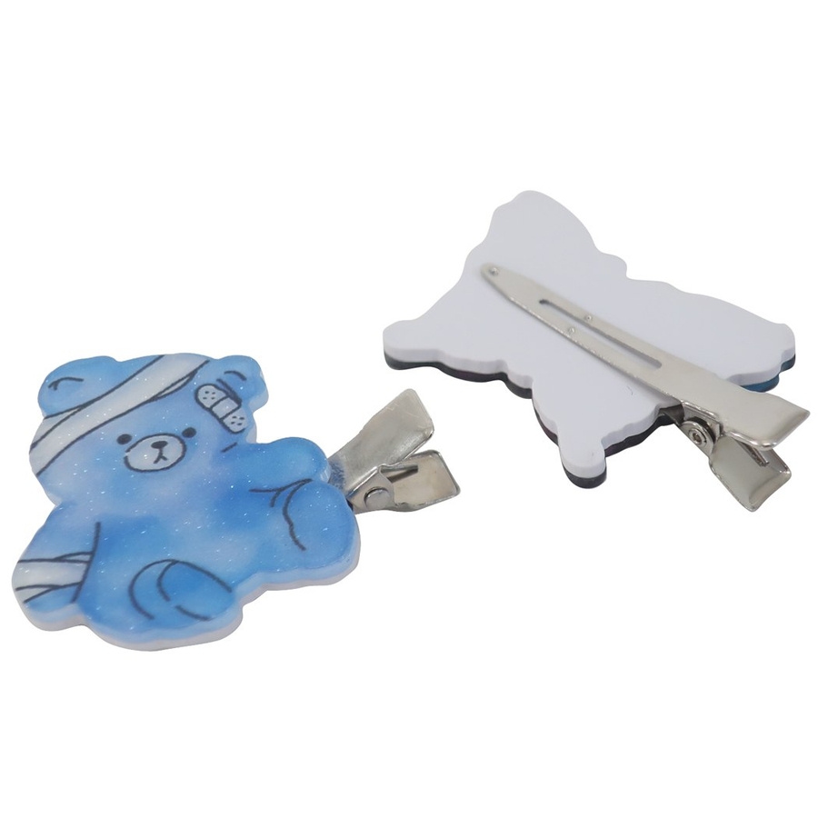 クセがつきにくい ヘアクリップ 2個セット[品番：BREW0004619