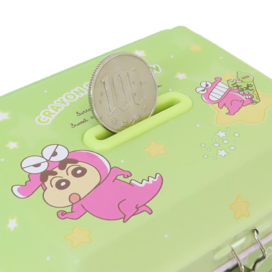 クレヨンしんちゃん 貯金箱 カギ付き缶バンク[品番：BREW0125948