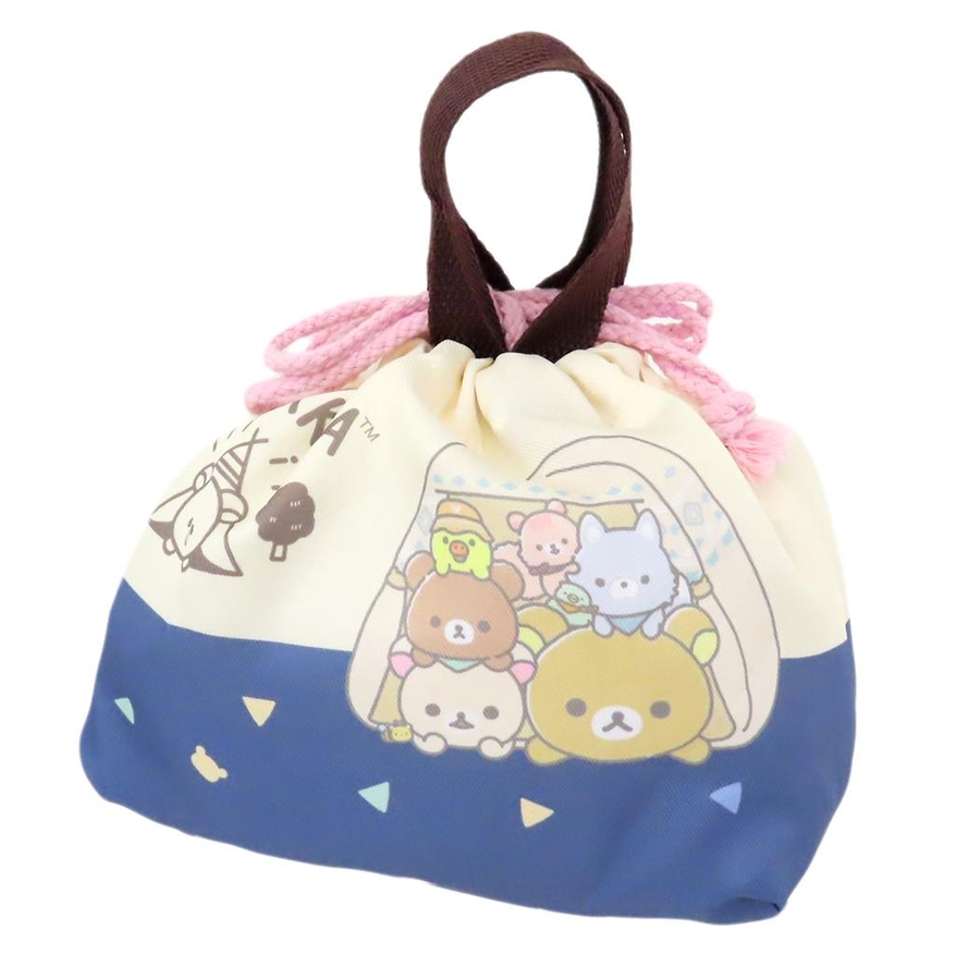 流行 リラックマ 巾着袋 マチ付き巾着[品番：BREW0129425 