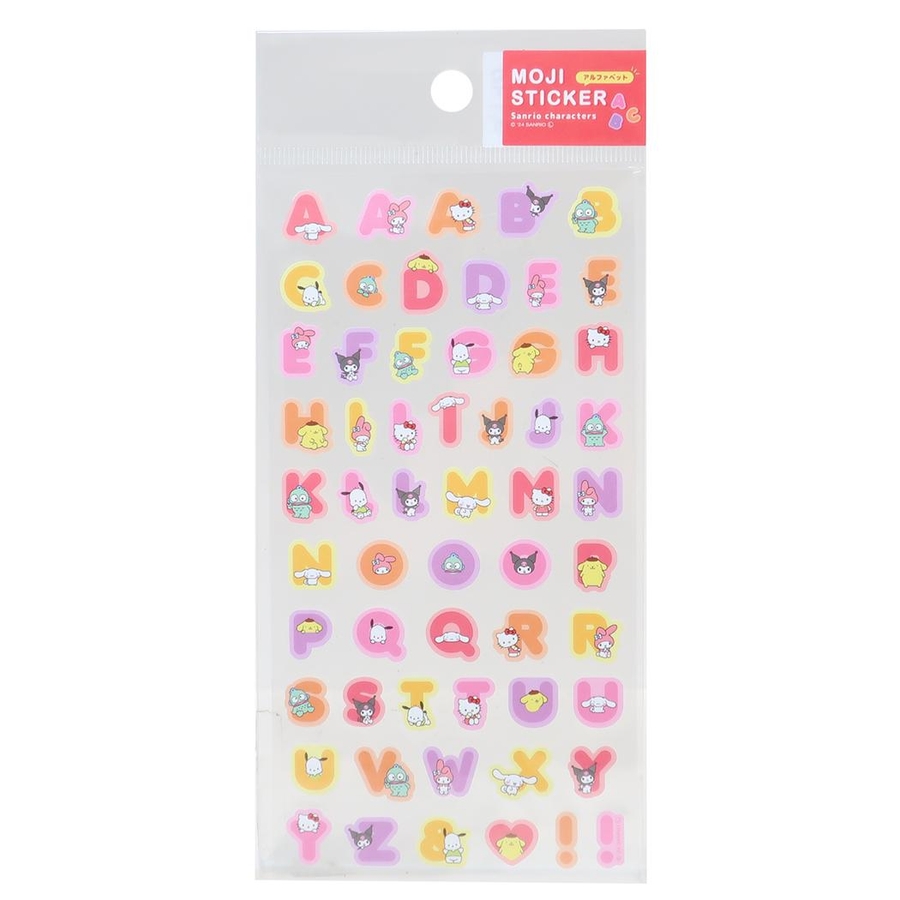 正規品　キャラクターシール 8シートセット サンリオ　文字 サンリオキャラクター シールシート 文字ステッカー[品番：BREW0149411