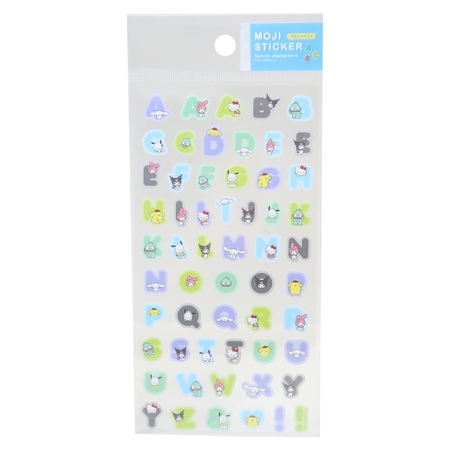 正規品　キャラクターシール 8シートセット サンリオ　文字 サンリオキャラクター シールシート 文字ステッカー[品番：BREW0149412