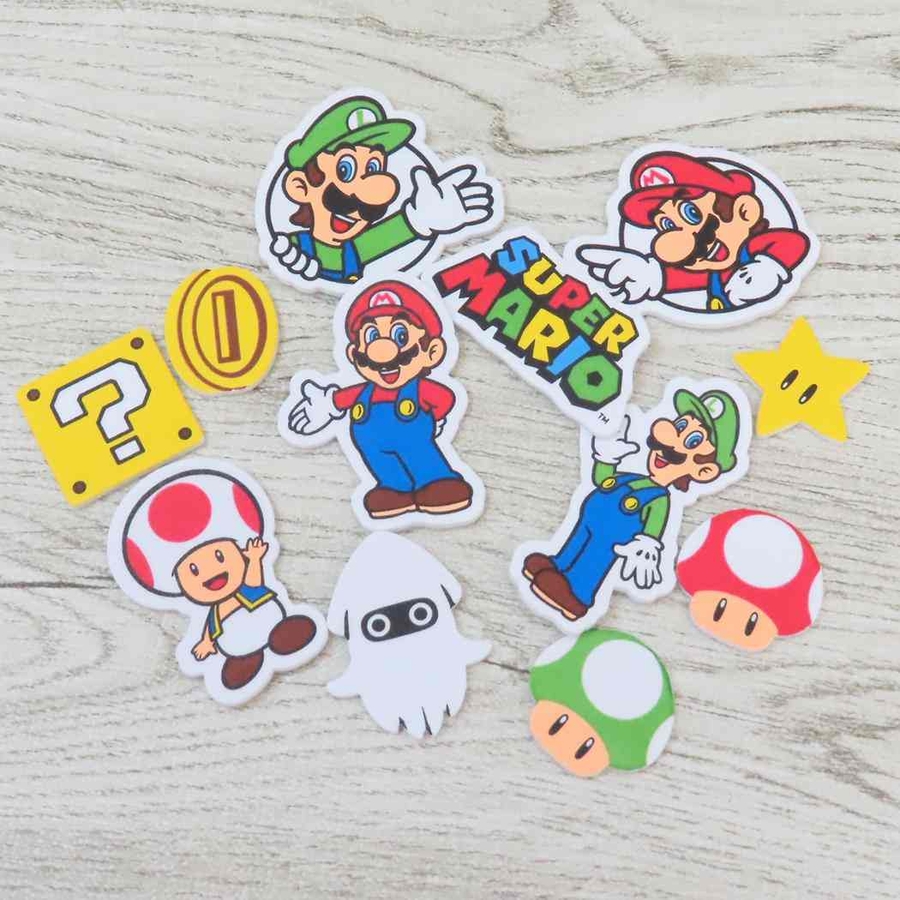 スーパーマリオ フレークシール ふわふわステッカー[品番：BREW0154248
