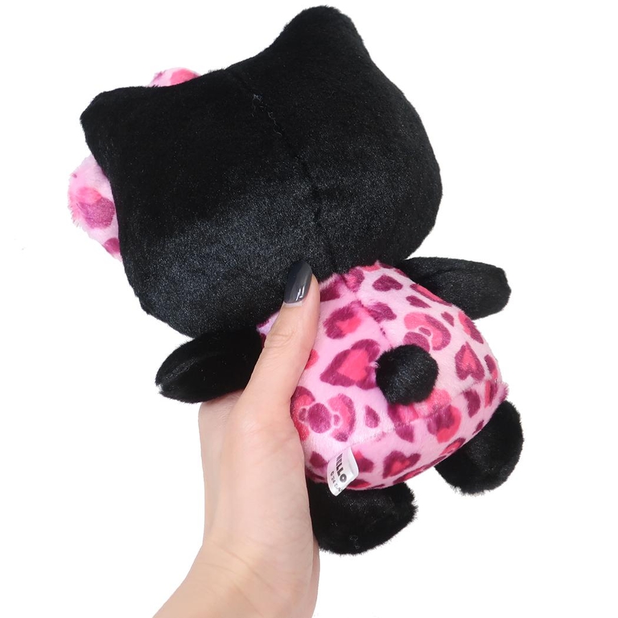 Hello Kitty クッション ぬいぐるみ ブラック ピンク Hello Kitty クッション ぬいぐるみ ブラック ピンク サンリオ」ハロー