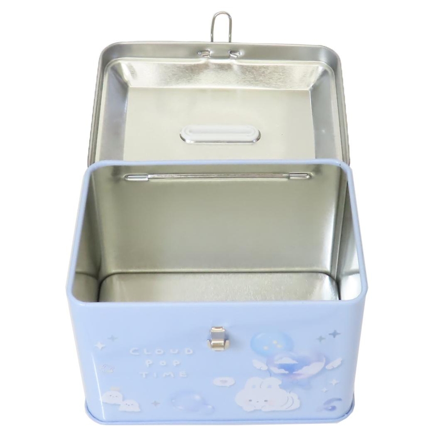 貯金箱 カギ付き缶バンク クラウドポップタイム[品番