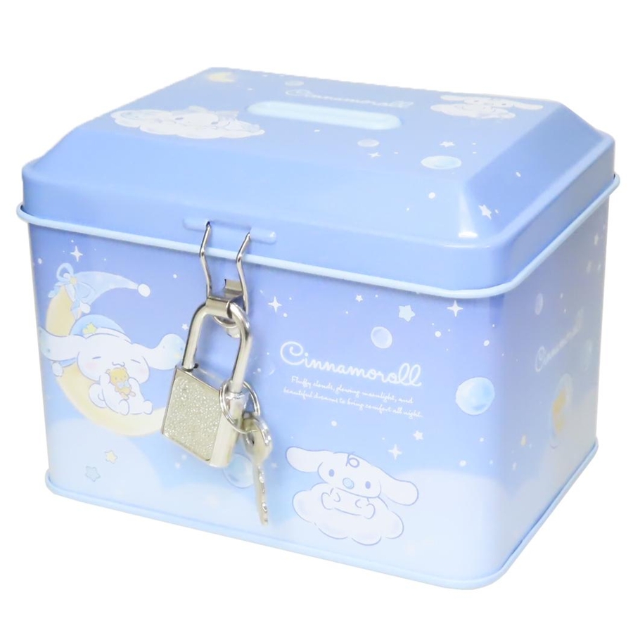シナモロール 貯金箱 カギ付き缶バンク[品番：BREW0159533