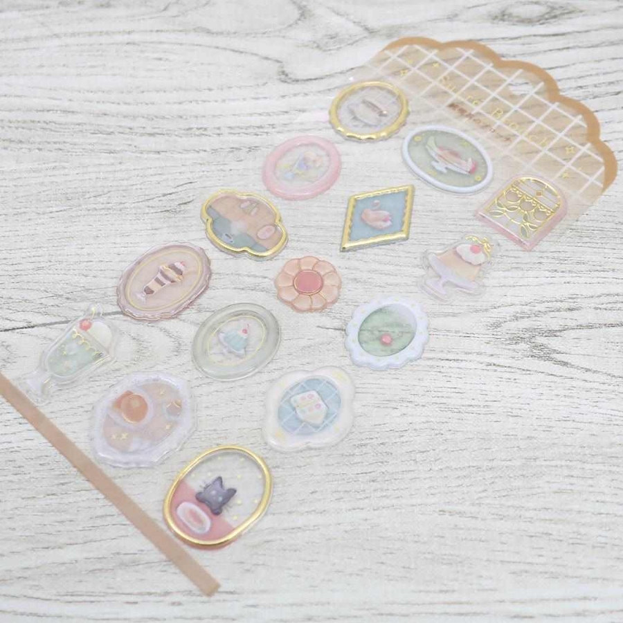 シールシート シュクレブローチステッカー 純喫茶のブローチ[品番