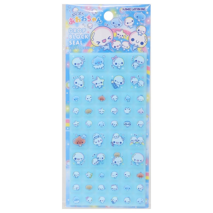 シールシート ドロップブロックシール ぷくぷくあわわちゃん