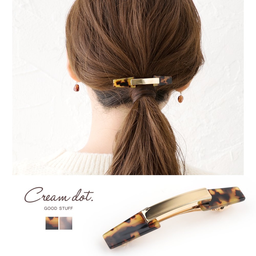 バレッタ シンプル ヘアクリップ 品番 Crma Cream Dot クリーム のレディースファッション通販 Shoplist ショップリスト