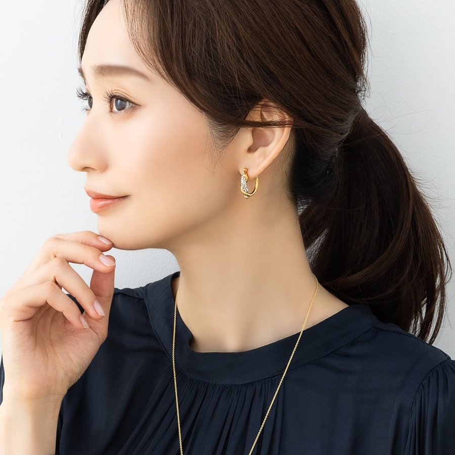 ステンレス製 ピアス フープピアス[品番：CRMA0009441]｜CREAM